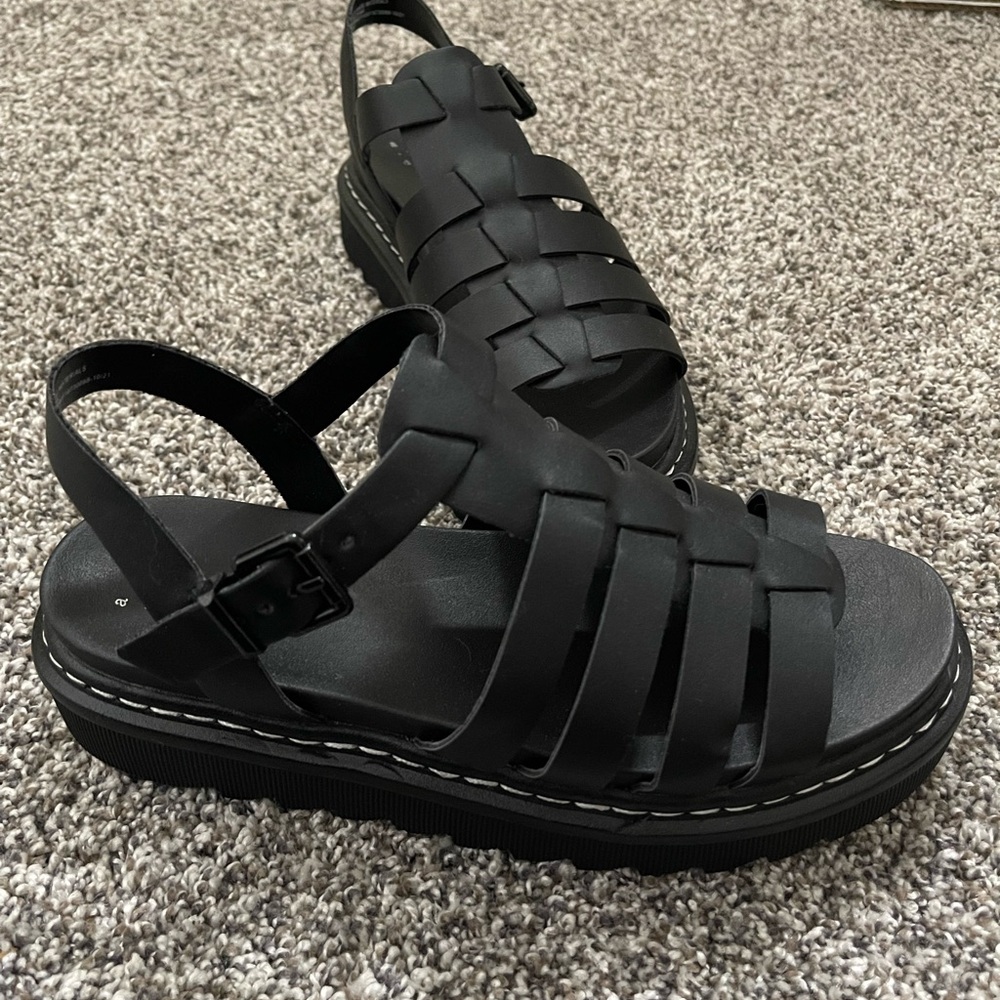 A new day black chunky sandals